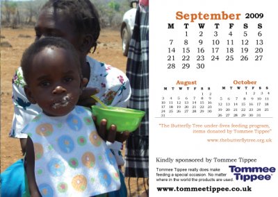 Charity calendar September